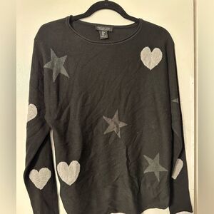 Rachel Zoe Small Star Roll Crew Neck Long Sleeve Small